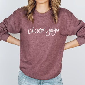 Choose Joy Heather Mauve Crewneck Sweatshirt