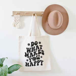Do What Makes You Happy Tote in Natural