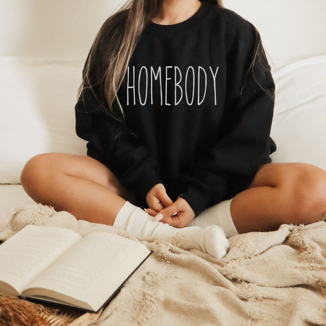 Homebody Luxe Bamboo Sweatshirt Black