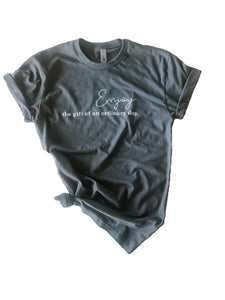 Ladies ordinary day t-shirt in slate grey