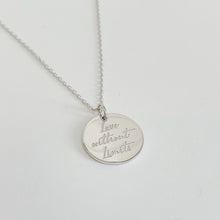 Dream without Fear Love without Limits necklace in SILVER