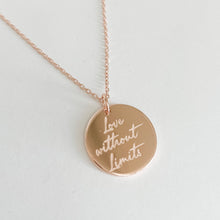 Dream without Fear Love without Limits necklace in ROSE GOLD