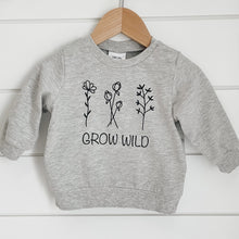 Grow Wild Sweatshirt in grey for infants and toddlers