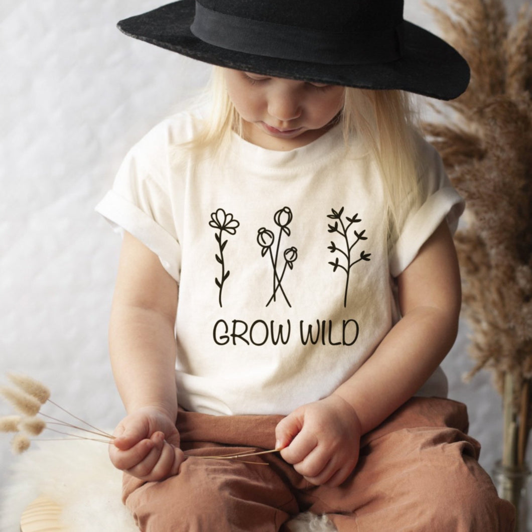 Grow Wild bamboo tee for kids