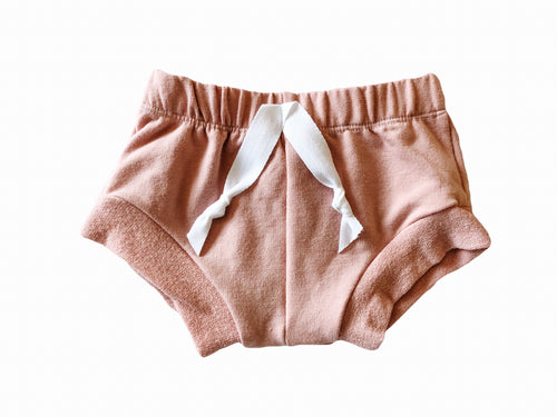 Bamboo shorties in blush pink