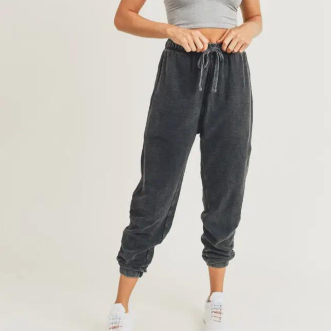 Mineral Washed Loose Jacquard Joggers