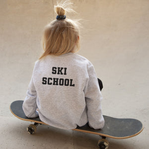 Kids Ski School or Snowboard School Sweatshirt in Grey