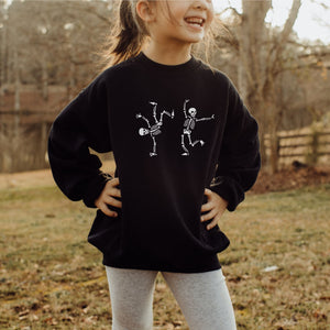 Happy Skeletons Kids Crewneck Sweatshirt